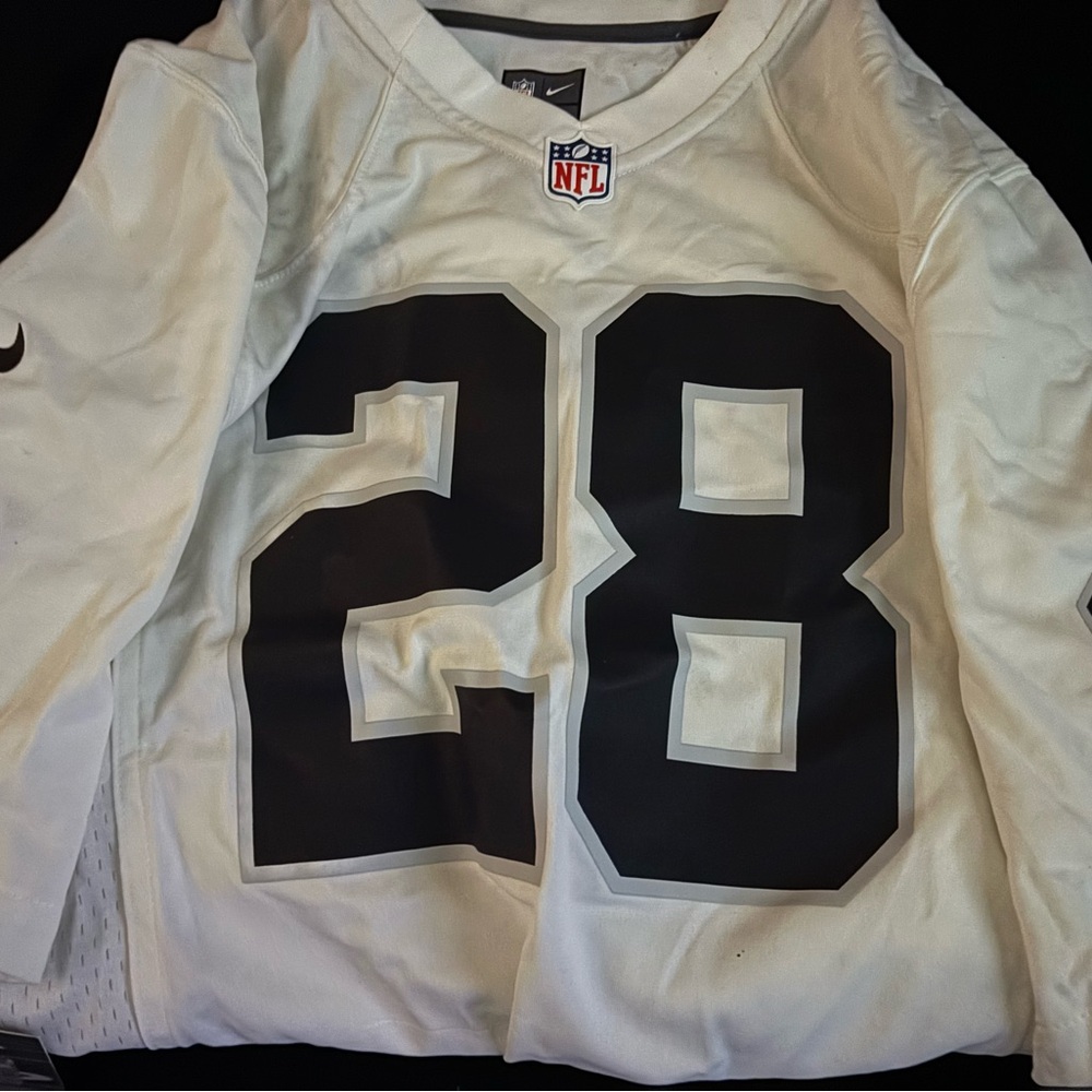 Nike White and Black NFL Jersey